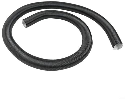 Yuanpgky Luftschlauch aus Aluminiumfolie für 25 mm Heizungskanäle, kompatibel mit Webasto Heizungen, schwer entflammbar & stoßfest, dehnbare Länge 60-300 cm, (300 cm)