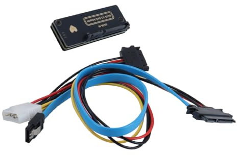 Gurtt Adattatore SAS a SATA 29 pin SFF-8482 a RAID 7+15 22 pin con chipset e connettore di alimentazione