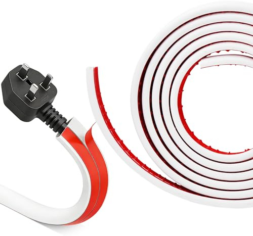 Kabelkanal selbstklebend 3 m – flexibel, zuschneidbar, weiß, ohne Bohren