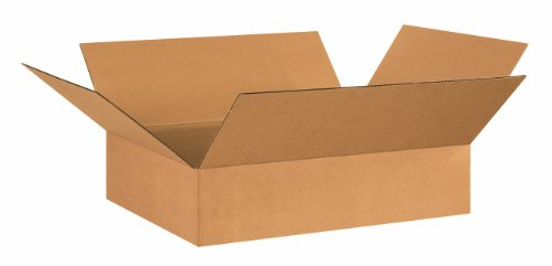 aviditi 26206 Flache Wellpappe Box, 66 cm Länge x 50,8 cm Breite x 15,2 cm Höhe, Kraft (Bundle Of 20)