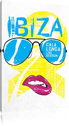 Pixxprint Ibiza White, Größe: 120x80cm, Leinwandbild, fertig gespannt, Wandbild, Dekoration, Kunstdruck, kein Poster