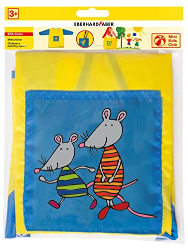 Eberhard Faber 579902 - Malschürze Mini Kids, blau/gelb, für Kinder ab 3 Jahren