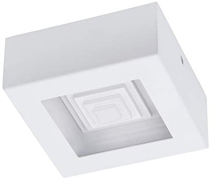 EGLO LED ceiling light Ferreros, Single-Flame Ceiling Lamp | Living Room Light, Kitchen Lamp Made of Steel and Plastic, White Hall ceiling light