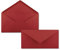 200 Brief-Umschläge Dunkel-Rot DIN Lang - 110 x 220 mm (11 x 22 cm) - Nassklebung ohne Fenster - Ideal für Einladungs-Karten - Serie FarbenFroh