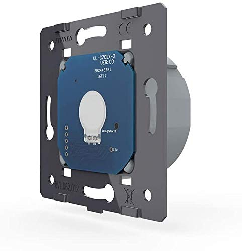 Luxus-Time LIVOLO Glas Touch Lichtschalter Funkschalter Steckdosen Wechselschalter uvm in grau (Modul: Kreuzschalter VL-C701S)