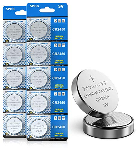Batteria al litio 2450, 3 V. CR2450-10er Pack argento