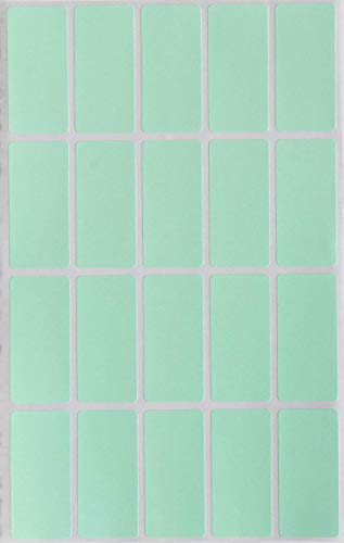 Sticker Pastell Grün 40 mm x 19 mm Etiketten - 4 cm x 1,9 cm viereckige Aufkleber 300 Stück von Royal Green
