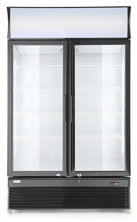 HENDI Vitrina frigorífica con puerta doble (750 litros) - 230V / 410W - 2/10˚C - 1120x595x(H)1965 mm