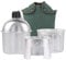 Lixada Gourde Kit de Cantine Militaire, 3pcs Batterie de Cuisine en Aluminium Mmilitaire Cantine Coupe Poêle à Bois Ensemble avec Housse pour Le Camping Randonnée Sac à Dos
