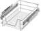 XEMQENER Heavy Duty Kitchen Pull Out Wire Baskets Base Storage Unit, Slide Out Kitchen Utensil Holder Rack Larder Drawers Origanize with Buffer (for 300mm Width, 1 Pcs)