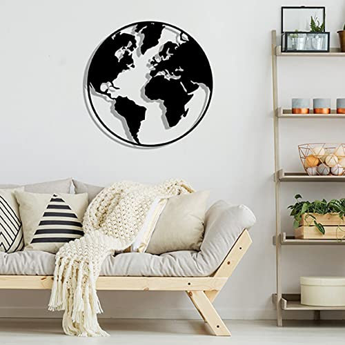 CREARREDA Decorazione da parete in metallo stile industrial. Decora la tua casa con uno stile unico e inconfondibile grazie a questi elementi di design in vero metallo. World Map