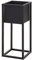 Blumentopf mit Gestell Metall schwarz Pflanzgestell Pflanztopf Pflanzkasten Höhe 50 oder 70 cm (Höhe 50 cm)