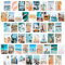 50 Blaues ästhetisches Bild für Wandcollage, Sommer Strand Collage, Mode Raumdekoration für Mädchen, Zimmer Wandkunstdruck, Schlafsaal Foto Display, VSCO Wall Poster für Schlafzimmer