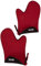 Spring Grips Paire de Gants de Cuisine résistants à la Chaleur et antidérapants Rouge/Noir