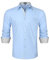 HISDERN Light Blue Dress Shirt for Men Formal Casual Regular Fit Button Down Shirts Long Sleeve for Men Adult Wedding Party and Daily Wear,Light Blue,S