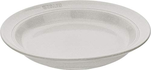 STAUB Dining Line Teller, 24 cm Weisser Trüffel Keramik Kratzfest Emaillebeschichtung