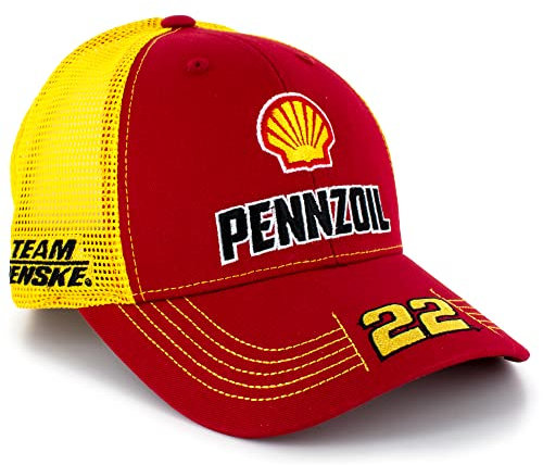 Checkered Flag Joey Logano Victory Lane Shell Pennzoil Sponsor Team Mesh Hut rot/gelb, Rot, gelb, Einheitsgröße
