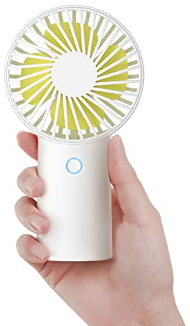 JISULIFE Handheld Fan with 20 Hours of Cooling, 4000mAh Battery, USB Rechargeable Portable Fan for Travel, Makeup, Concerts & Commute – Stay Cool Everywhere (White)