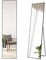 S'AFIELINA Miroir sur Pied Grand Format HD 160x40 cm, Cadre Métallique Noir, Miroir Plein Pied pour Chambre, Dressing et Salon (Noir)