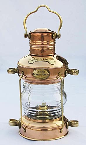Antikes Messing Kupfer Bergmann-Lampe Marine Schiff hängende Öl-Lampen Wandmontage Laterne Vintage Öllampe Laternen Beleuchtung Dekorative Lampe, 35, 6 cm