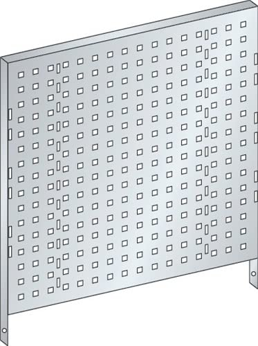 LISTA | Loch-Rückwand für Werkstattwagen | BxH 660 x 640 mm | lichtgrau RAL 7035