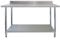 Tavolo in acciaio Inox Professionale da Cucina Commerciale Piano Cucina Ristorante Ripaino in Acciaio Per Ristoranti Preparazione Cibo con Mensola Portata fino a 250kg Piedini Aggiustabili - 120 cm
