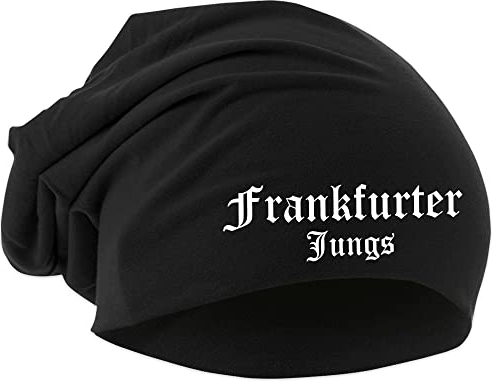 Frankfurter Jungs Mütze | Fussball Ultras Sport Unisex Beanie | Schwarz