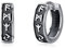 Unisex Schwarz Creolen 925 Sterling Silber Wikinger Rune Creolen Ohrringe Schlafen Kreolen Ohrringe Klapp Creolen Ohrringe Ohrschmuck Geschenk für Männer Frauen…
