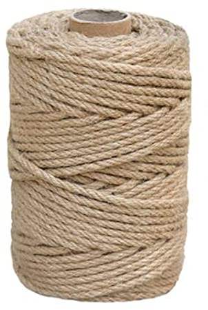 NorthPada 3 mm x 100 Metri Corda di Canapa Sisal Naturale Spago Spesso e Resistente per Albero Tiragraffi per Gatti, Giardino, Rilegatura, Materiale da Imballaggio per l'artigianato