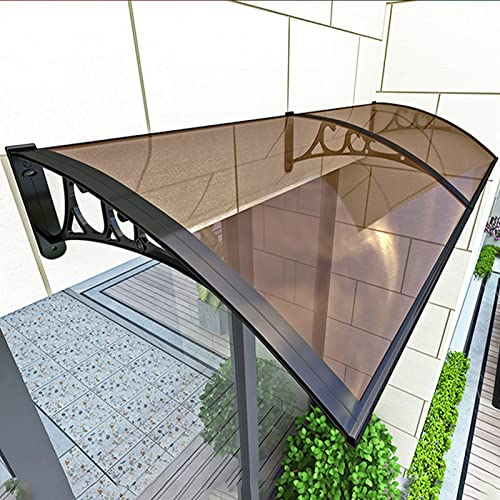 Aluminium Vordach Haustür Überdachung,Selbstreinigung Haustürdach Überdachung Türdach Pultbogenvordach,Sonnenschutz Haustürvordach Pultvordach für Draußen,Garage Fenster (80x160cm/32 x63)