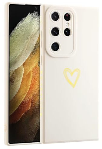 ATISIJIE Cover per Samsung Galaxy S22 Ultra Custodia, Soft-Touch, Antiurto, Antipolvere Copertura del Telefono Case per Samsung Galaxy S22 Ultra Bianco