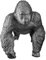 GILDE Figur Gorilla Kunstharz schwarz 21x29,5x26cm