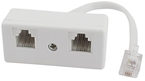 worien 6P4C Adaptateur De Connecteur SÉParateur De Ligne TÉLÉPhonique RJ11 Mâle À Double