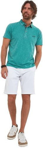 Joe Browns Men's Embroidered Detail Short Sleeve Polo Shirt, Teal, XL