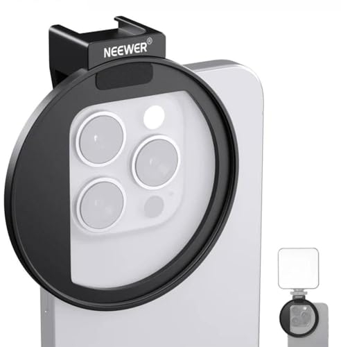 Kit di filtri per telefono da 67 mm, montaggio con clip filettata per filtro obiettivo con attacco a scarpa fredda, adattatore per filtro telefono da 67 mm, compatibile con iPhone 15 Pro Max, 15 Plus,