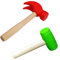 RmKbe 2 Pieces Toy Hammer Mini Wooden Children Hammer Pounding Toy Wooden Mallet Hammer Maintenance Tools Educational Toys for Kids