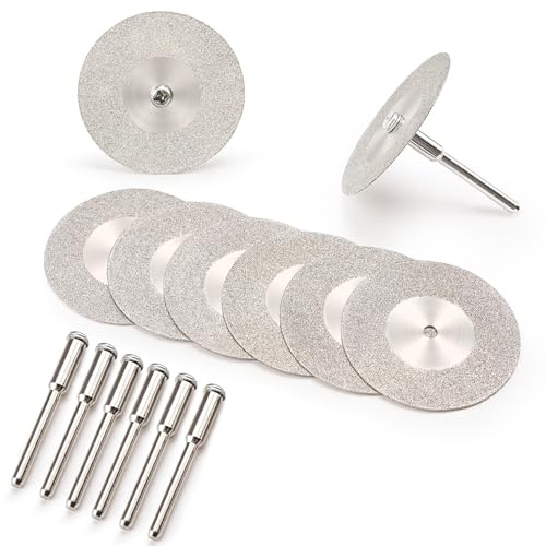NuoDunco 40mm Disques Diamant pour Dremel Pour coupe verre et pierre | Lot de 8 disques diamant,pour outils rotatifs
