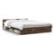 IKAYAA Bett 140x200 mit schubladen Bettgestelle mit Lattenrost und Schubladen Stauraumbett 140x200 Bett mit Stauraum und Kopfteil Doppelbett Holzbett Jugendbett-Braune Eiche-135 x 190 cm