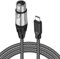 XLR Female to USB C Cable, 6.6FT USB Type C to XLR Microphone Cable for Audio Recording Compatible with Dynamic Microphone, iPhone 16/15/15 Plus/15 Pro Max, MacBook, Smartphone