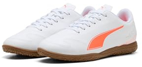 Puma Vitoria Ii It Jr Fußballschuh für Kinder, Unisex, Puma Weiß, leuchtendes Rot, 32.5 EU