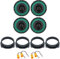 IPNOSIS Kit 4 Casse IP-01165 per Lancia Delta III dal 2008 al 2014 con 2 Supporti Anteriori, 2 Supporti Posteriori e 4 Connettori
