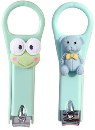 BIRLOZA 2 Pezzi Tagliaunghie per Neonati e Bambini, Tagliaunghie In Acciaio Inossidabile Di Alta Qualità, Design Della Lama Curva, Sharp Non Danneggia L'Armatura, Cura delle Unghie e Manicure