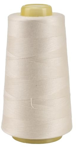 FOGAWA 1 Rollen Nähgarn Polyester Nähgarn Nähmaschinengarn, 40s/2, 3000 yards, Garnspule Overlockgarn für Näharbeiten, Quilten, Patchwork, Kleidung(Beige 3634)