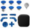Baguettes en métal 13 en 1 pour Xbox One Elite Series 2, Elite Series 2, accessoires de rechange pour manette de jeu, manette Metal Mod 6, 4 pagaies, 2 D-Pads, 1 outil, bleu