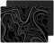 DAWNTREES Tapis de souris de jeu en verre, suivi précis et rapide, verre trempé, base en caoutchouc antidérapant, tapis de souris XL pour joueur, bureau et maison, topographique noir