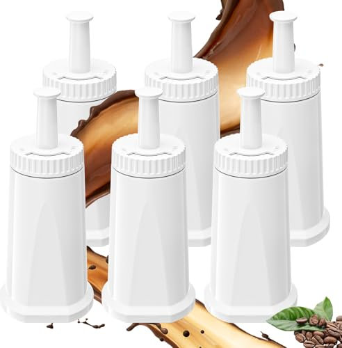 Wasserfilter Ersatz für Sage Kaffeevollautomat, 6 Stück Ersatz für Sage Barista Express Pro Wasserfilter, Water Filter für SES810/SES880/SES920/SES980/SES990/SES875/SES008/BES008, SES008WHT0NEU1