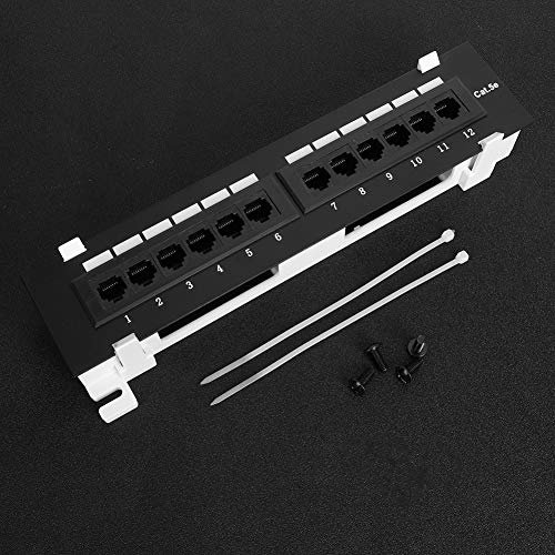 Data Patch Panel, 12 Port Patch Panel, CAT5E -Wandmontage -Oberflächen -Patch -Paneele Wandmontierbar für Netzwerkkabel, Werkzeuge