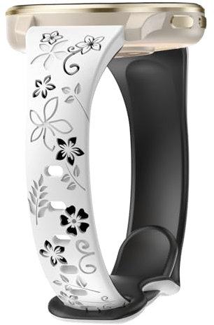 CUNUJIX Bracelet de rechange fin en silicone pour Garmin Vivoactive 6/Vivoactive 5/Vivoactive 3/Venu 2 Plus/Venu Sq, 20 mm, doux, étanche, pour femme, Silicone, No Gemstone