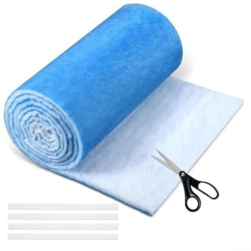 Air Filter Roll, Electrostatic Vent Filters, For Improved Indoor Air, For Vents, Grills, And HVAC Systems, 7.6ft X 12In