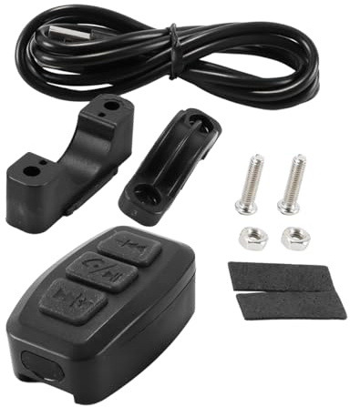 Gutol Mando a distancia Bluetooth 4.0 para manillar de bicicleta y motocicleta con soporte de montaje, permite contestar/colgar llamadas y reproducir música (negro)